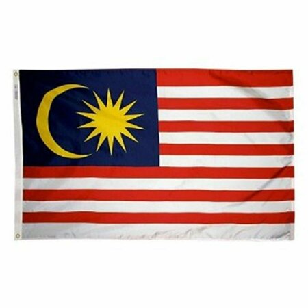 SS COLLECTIBLES 4 ft. X 6 ft. Nyl-Glo Malaysia Flag SS165712